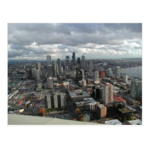 Postales de imagen aéreas céntricas de Seattle