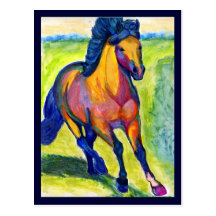 postales del caballo del color de agua