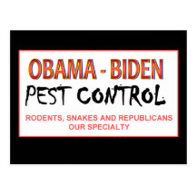 Postales del control de parásito de Obama Biden