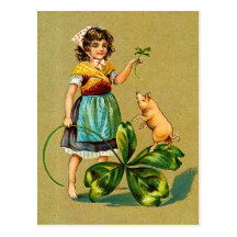 Postales del día de St Patrick retro