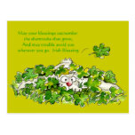 Postales lindas del St. Paddys del dibujo animado 