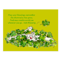 Postales lindas del St. Paddys del dibujo animado 