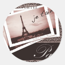 Postales parisienses etiqueta