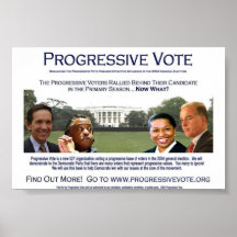 Postales progresivas del voto posters