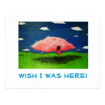 Postales rosadas de la nube de BargasArtworks