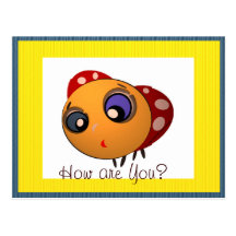 Postcard_Blue-Eyed_Ladybug_ZALTAR Tarjeta Postal