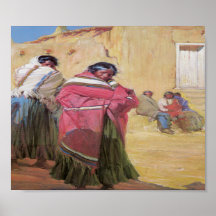 Poste 1915 del arte del pueblo de Taos de los indi Posters