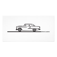 Poste 1955 de Chevy Hardtop Tarjetas Fotograficas Personalizadas