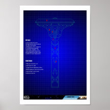 Poste antigravedad del puesto de observación A-135 Poster