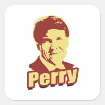 Poste de la propaganda de Rick Perry Colcomanias Cuadradas