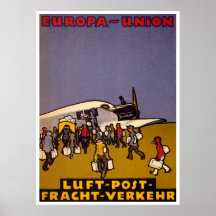 Poste de Luft de la Europa-Unión Poster