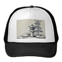Poste ornamental de la linterna para el jardín Uki Gorro De Camionero