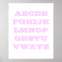 Poster 15" del alfabeto x 19"