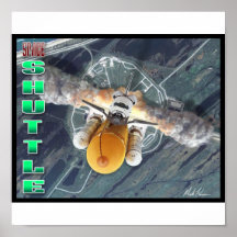 Poster 15" del transbordador espacial x 19"