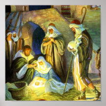 Poster 15x15 del nacimiento de Jesús