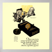 Poster 15x15 del tabaco de tubo de Granger del vin