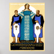 Poster 1912 de Munich Alemania