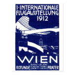 Poster 1912 del salón aeronáutico de Viena Tarjeta Postal