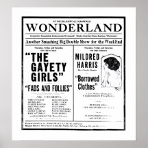 Poster 1919 del anuncio de la película del vintage