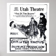 Poster 1920 del anuncio de la película del vintage