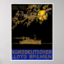 Poster 1920 del revestimiento marino