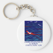 Poster 1924 del Rowing de Zurich Llaveros Personalizados