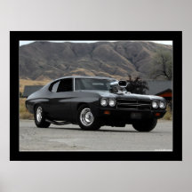 Poster 1970 del coche de la fricción de Chevy Chev