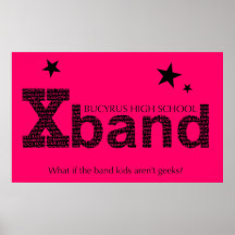 Poster 2010 de la banda X (rosas fuertes)