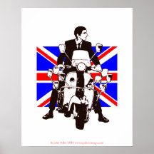Poster 2010 del fondo de Union Jack del jinete de 