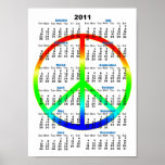 Poster 2011 del calendario de pared del signo de l