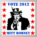 Poster 2012 de las estrellas de MITT ROMNEY del VO