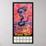 Poster 2012 del calendario de la flor del dragón