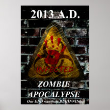 Poster 2013 de la apocalipsis del zombi