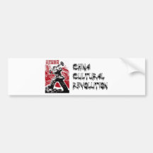 Poster 2 de la revolución cultural de China Pegatina De Parachoque