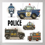 Poster 2 de los vehículos de la aplicación de ley 