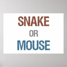 Poster 36" de la serpiente o del ratón x 24"