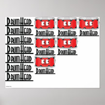 Poster 3-2-1 del parche de tambor