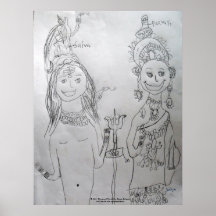 Poster A de Shiva y de Parvati