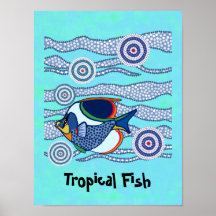 Poster aborigen 5 de los pescados