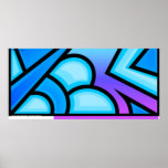 Poster abstracto azul (personalizable)