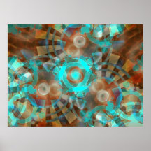 Poster abstracto de AquaRustia