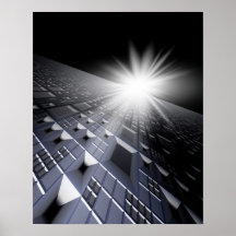 Poster abstracto de la explosión de Sun de la tecn