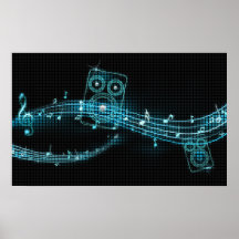 Poster abstracto de la música