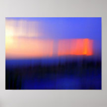 Poster abstracto de la puesta del sol