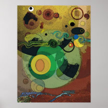 Poster abstracto - debajo del mar