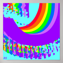 Poster abstracto del arco iris