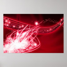 Poster abstracto del rojo cereza