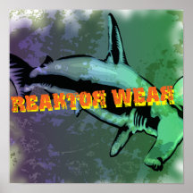 Poster acuático del Hammerhead de la imagen