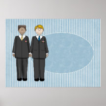 Poster adaptable del boda de 2 novios