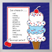 Poster adaptable del cono de helado